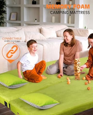 GAIALOOP 4 INCH Thick Memory Foam Camping Mattress, Roll Up Floor Sleeping Mat Camp Cot Mattress Pad Travel Camping Couch Bed for Guest Adults Side Sleepers [Full:75 * 54 * 4"] - Image 3