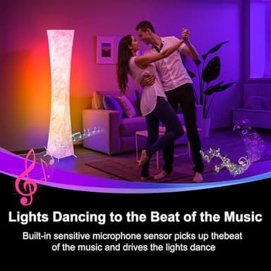 WORLD WIN Floor Lamp, 61'' Smart RGB LED Corner Lamp with Music Sync and 16 Million DIY Colors, 3 Color Temperature, APP & Remote Control, Color Changing Standing Floor Lamp for Bedroom Living Room - Image 5