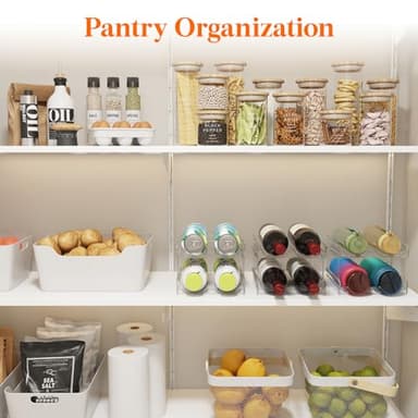 Lifewit Plastic Stackable Wine Rack for refrigerator, Cabinet, Countertop,Wine Bottle Holder, Water Bottle Organizer for Fridge, Pantry, Hold 8 Bottles - Image 8