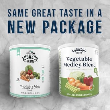 Augason Farms Vegetable Medley Blend Can - Dehydrated Mixed Veggies - Gluten Free Emergency Food Supply with Long Shelf Life for Survival, Disaster Prep & Everyday Meals - 131 Servings - Image 4