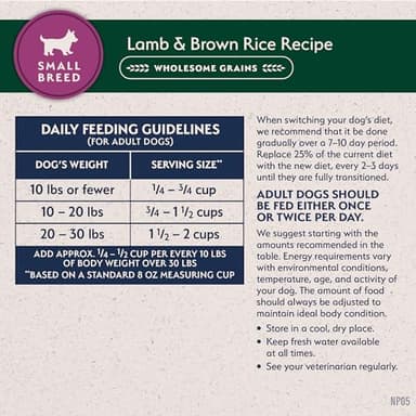 Natural Balance Limited Ingredient Small-Breed Adult Dry Dog Food with Healthy Grains, Lamb & Brown Rice Recipe, 4 Pound (Pack of 1) - Image 9