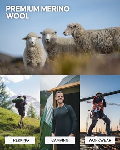 DANISH ENDURANCE Hiking Socks, Merino Wool Socks, Anti Blister, Cushioned, Breathable, Men & Women, 3-Pack, Dark Grey, Large - Image 5