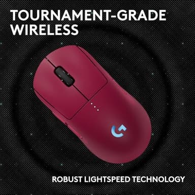Logitech G PRO 2 Lightspeed Wireless Gaming Mouse, Right- or Left-Handed Mouse with up to 4 Customizable and Switchable Magnetic Side Buttons, 44K DPI Sensor, USB-C Charging, for PC/Mac - Magenta - Image 5