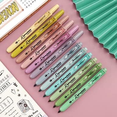 WRITECH Retractable Highlighters Assorted Colors: Chisel Tip Click Aesthetic Highlighter Marker Pens Pack Multi Colored Ink No Bleed Smear for Highlighting Journaling (12ct Neutral) - Image 1