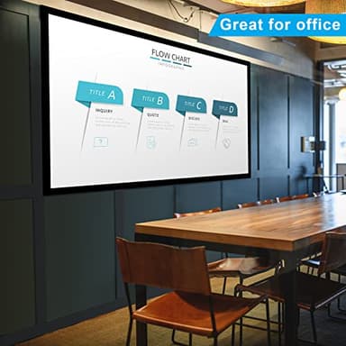 ShowMaven 100in /120in Fixed Frame Projector Screen, Diagonal 16:9, Active 3D 4K Ultra HD Projector Screen for Home Theater or Office (16:9, 120") - Image 7