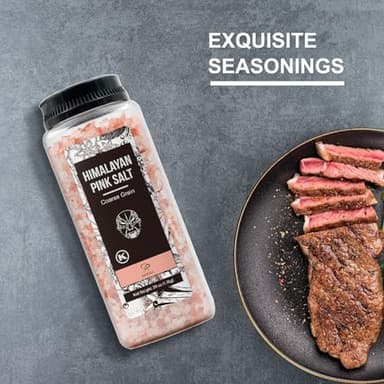 Soeos Himalayan Salt, Coarse Grain, 39Oz (2.4 Pound), Non-GMO Himalayan Pink Salt, Kosher Salt, Sea Salt for Grinder Refill - Image 5