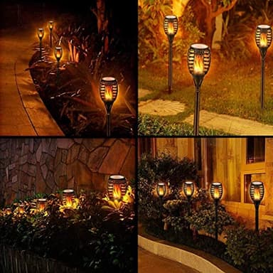 LUYE Low Voltage Torch Landscape Lights 12V Outdoor Wired LED Torches Pathway Lights IP65 Waterproof Flickering Flame Torch Light Low Voltage Landscape Lighting Christmas Decoration Light (6Pack) - Image 7