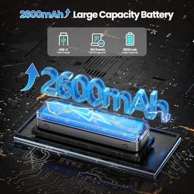 Phomemo Portable Printers Wireless for Travel Upgraded, M834 Bluetooth Thermal Printer 8.5" x 11"& A4 Size,Inkless Mobile Printer with Carry Case for Travel,Office,School,Car,Home,Black - Image 7