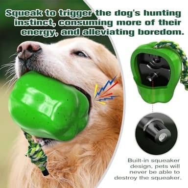 TANGJAK Dog Toy Multi-Functional Pet Toys Long Lasting Dog Chews Squeaky Dog Toys Tough Dog Toys for Gift - Image 5