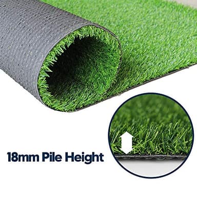 Artificial Grass Turf Lawn-5FTX10FT, 0.7" Indoor Outdoor Garden Lawn Landscape Synthetic Grass Mat Fake Grass Rug - Image 2