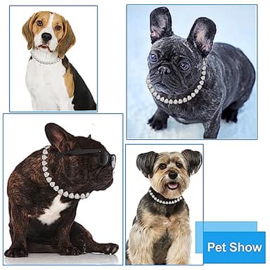 Glitter Metal Cuban Diamond Dog Chain Dog Training Chain with Secure Buckle Heart-Shaped Pet Collars for Large Medium Dogs - Image 2