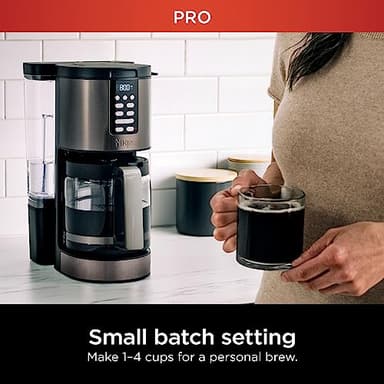 Ninja | Coffee Maker | 14-Cup Glass Carafe | Programmable | Includes Adjustable Warming Plate, Freshness Timer & Removable Water Reservoir | Black Stainless Steel | DCM201BK - Image 9