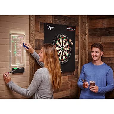 Viper Illumiscore Plus+ See-Through Illuminated Back-Lit Dry Erase Dart Scoreboard, Large (19.50" L x 10.00" W), Black - Image 3