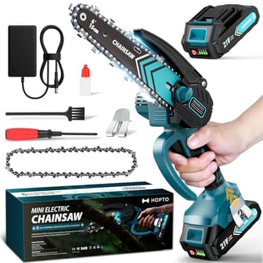 6 Inch Mini Chainsaw Cordless, Portable Electric Chainsaw, for Wood Cutting, Tree Trimming, Courtyard, Household, and Garden - Image 1