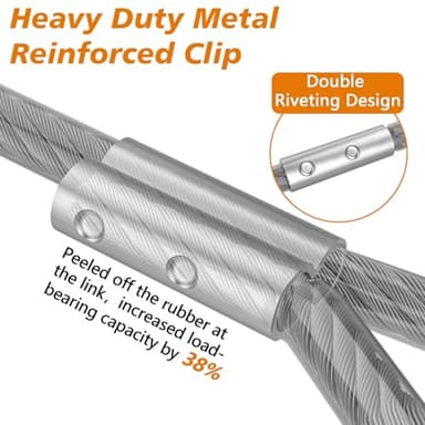 XiaZ Dog Tie Out Cable 100ft, Heavy Duty Dog Chains for Outside with Lockable Hook, Pet Runner Cable Leads for Yard, Dogs Line Tether for Small Medium Large Dogs Up to 250 LBS - Image 3