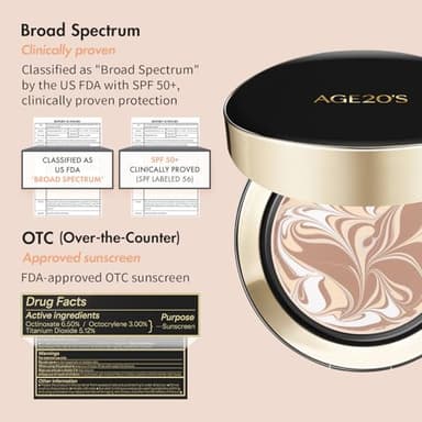 AGE20'S Signature Essence Pact SPF 50+ | Pack of 2 | 21 Light Beige | Cream Foundation, Dewy Finish, Natural Coverage | Korean Cushion Foundation - Image 6