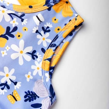 Girls Floral Dress Boho Sleeveless Dresses Casual Party Beach Sundress Daisy Toddler Summer Dress Sunflower Clothes for Kids 6-7T Blue/1930 - Image 4
