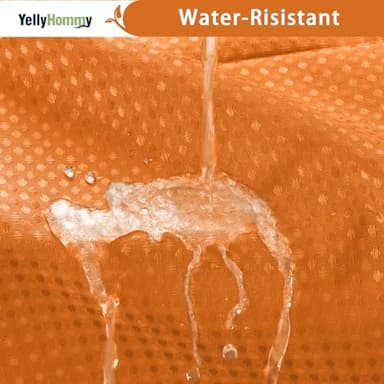 YellyHommy No Hook Shower Curtain with Snap in Liner Set Less Time Waffle Shower Curtain for Bathroom 75" L x 72" W Orange - Image 7