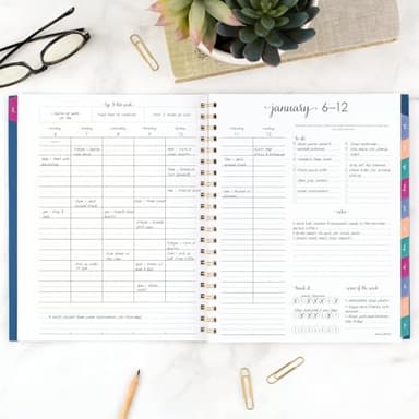 AT-A-GLANCE 2025 Planner, Weekly & Monthly, 8-1/2" x 11", Large, Harmony, Denim (1099-905-20-25) - Image 2