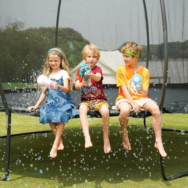 Gigu 10 FT Recreational Trampoline -Reinforced T-Socket Frame, Double Zippered Entry, Includes Ladder and Enclosure, Outdoor Specific - Image 9