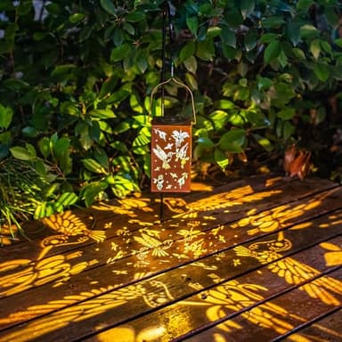 Hummingbird Solar Lanterns Outdoor Waterproof Hanging Lights Metal Gifts for Mom Women Grandma LED Lantern Decoration Garden,Patio,Yard,Lawn,House,Balcony - Image 4