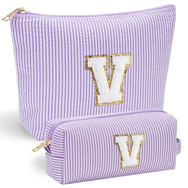 YOOLIFE Makeup Bag for Women - Personalized Makeup Pouch for Girlfriend Bridesmaid Wife | Travel Toiletry Bag for Her Mom | Skin Care Bag Birthday Gift for Sister Friend Mini Makeup Bag Sweet 16 Gifts - Image 1