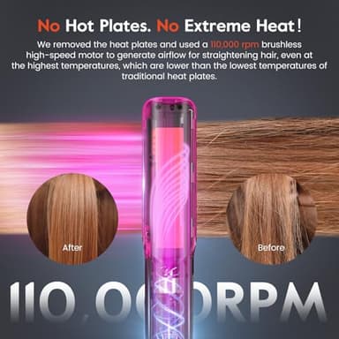 slopehill 2-in-1 Hair Straightener and Blow Dryer, Professional Flat Iron with High-Speed Airflow Technology for Straight, Smooth Hair - Image 2