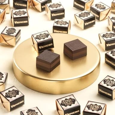 Venchi Cremino Extra Dark Chocolate 25-Piece Elegant Gift Box - Extra Dark Chocolate Shell With Mediterranean Almond Paste Between Creamy Piedmont Hazelnut Gianduja Chocolate - Vegan & Gluten Free - Image 6