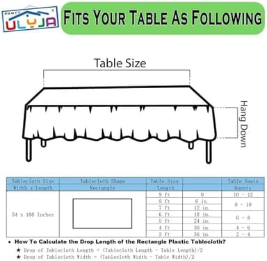 PARTY ULYJA Black Gingham Checkered 2 Pack Plastic Tablecloth Rectangle 54 x 108 Inches Disposable Onyx Buffalo Plaid Sturdy Table Covers for Dining, Birthday, Wedding, Picnic, Event and Outdoor Use - Image 9