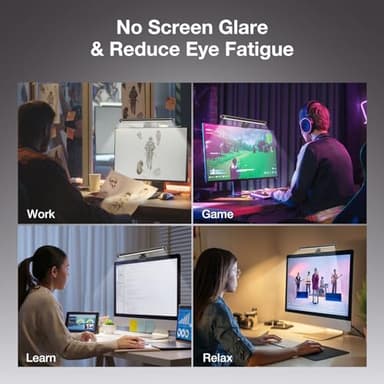 BlitzMax LED Screen Light Bar, Stepless Dimming Monitor Lamp for Desk Office Home Game, No Screen Glare/Touch Control/Space Saving/USB Powered - Image 7
