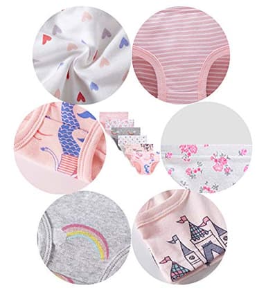 Barara King Toddler Soft 100% Cotton Panties Little Girls' Undies Assorted Underwear (Pack of 6) Size 3T - Image 2