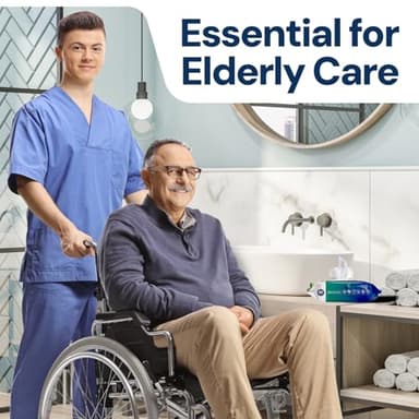 OPTEEL Adult Wipes For Elderly - 8"x13" Extra Large & Soft Wet Wipes for Adults Bathing No-Rinse - Incontinence Disposable Washcloths, Vitamin E & Aloe Infused for Men & Women 720ct (12 Packs of 60) - Image 2