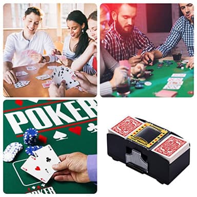 Unniweei Automatic Card Shuffler 1-2 Decks, Battery-Operated Electric Shuffler, Casino Card Game for Poker, Home Card Game, UNO, Phase10, Texas Hold'em, Blackjack, Home Party Club Game - Image 2