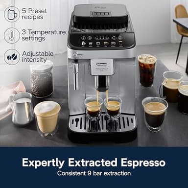 De'Longhi Magnifica Evo Automatic Espresso & Coffee Machine with Manual Milk Frother, Built-in Grinder & Auto-Clean Function - For Latte, Cappuccino, Americano, Iced Coffee, ECAM29043SB - Image 5