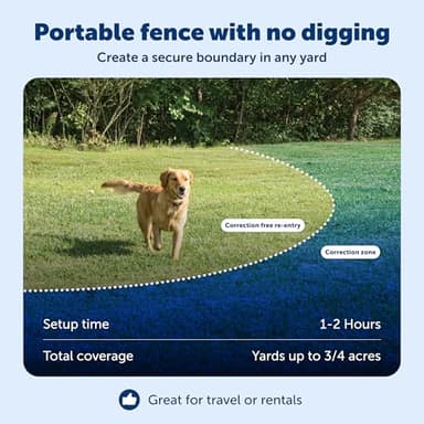 PetSafe Wireless Pet Containment System - Original Wireless Electric Fence for Dogs - Covers Up to 1/2 Acre - for Pets 8lb+ - Image 3