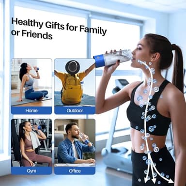 MOVOCA Upgrade Hydrogen Water Bottle, 3Min 2200PPB Rapid Hydrogen Water Generator -SPE PEM Tech, 14OZ Portable Hydro Water Machine, Health Care Gifts for Husband, Wife, Family, Friends, Travel - Image 7