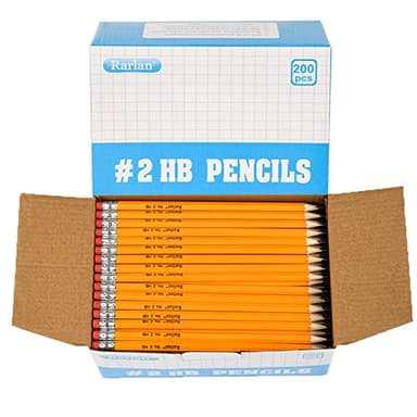 Rarlan Wood-Cased #2 HB Pencils, Pre-sharpened, 200 Count Bulk Pack - Image 1