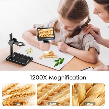 Leipan 1080P LCD Digital Microscope with 32GB SD Card, Coin Microscope with 5-inch IPS Screen,PC View,Photo/Video Capture,Compatible with Windows Mac - Image 3