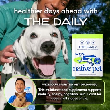 Native Pet Dog Vitamins & Supplements - 11-in-1 Multivitamin Powder for Dogs Food Topper - Collagen, Glucosamine, Probiotics, Omega & More- Supports Healthy Gut, Mobility & Overall Health -30 Scoops - Image 8