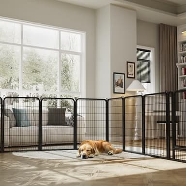 Yaheetech Dog Playpen Outdoor, 40 inch 16 Panels Dog Pen Indoor Heavy Duty Puppy Exercise Pen Metal Pet Fence for RV Camping/Yard/Garden - Image 3