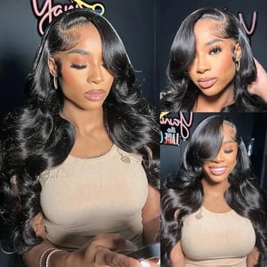 Vipeony 28 Inch Body Wave Lace Front Wigs Human Hair 13x4 HD Lace Front Wigs Human Hair Glueless Wigs Human Hair Pre Plucked Frontal Wigs Human Hair for Women 180% Density Body Wave Wig with Baby Hair - Image 6