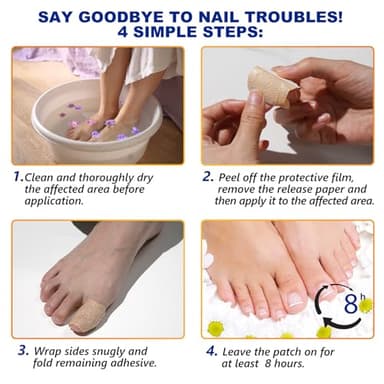 Toenail Fungus Treatment Extra Strength - 32 Pcs Fungal Nail Patches, Nail Repair for Damaged Nails, Overnight Renewal for Men and Women - Image 6