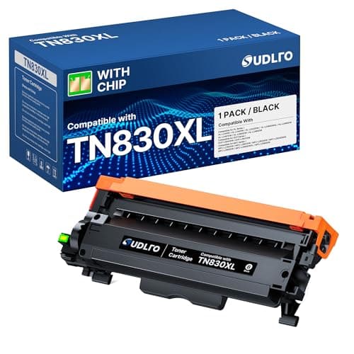 TN830XL TN830 Toner Cartridges - Replacement Compatible for Brother TN830 TN-830 TN830XL Compatible with HL-L2460DW DCP-L2640DW HL-L2405W HL-L2400D HL-L2480DW MFC-L2820DW Printer (1 Black) - Image 1
