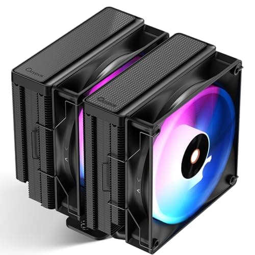 Ocypus Delta A62 ARGB CPU Cooler,CPU Air Cooler with ARGB Function,120MM Hydraulic Bearing Silence PWM Fan,6 Copper Heat Pipes,Computer CPU Cooling Fan for AMD AM4/AM5,Intel LGA 115X/1200/1700/1851,BK - Image 1