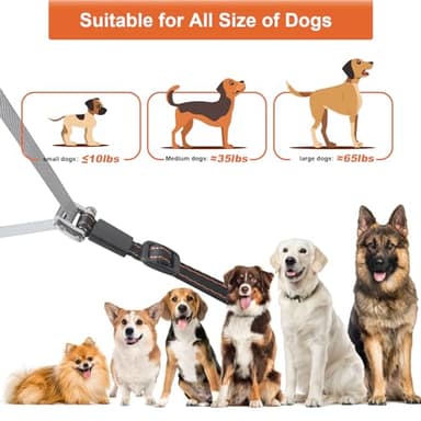 Double Dog Leash for Two Dogs, Adjustable Two Dog Leash no Tangle Retractable, Suitable for Large Medium Small Pets, Labor-Saving Attachment for Walking 2 Dogs - Image 4
