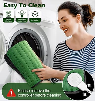 VALGELUIK Heating pad for Back Pain Relief, Heating Pads for Neck, Shoulder, Fathers Mothers Day Gifts for Women, Men, Dad, Mom, Auto-Off,Machine Washable, Moist Dry Heat Options, Extra Large 12"x24" - Image 6