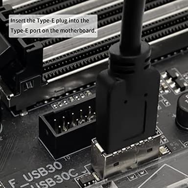 AWADUO USB 3.1 Type E to Type C Cable, USB Front Panel Adapter Cable 10Gbps USB 3.1 Type-E Male to Type-C Male 20 Pin Adapter Cable(1.6Ft/50CM) - Image 7