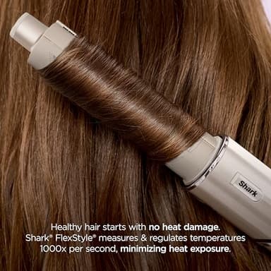 Shark HD435 FlexStyle Air Styling & Drying System, Powerful Hair Blow Dryer & Multi-Styler with Auto-Wrap Curlers, Curl-Defining Diffuser, Oval Brush, & Concentrator Attachment, Stone - Image 3