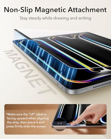 ESR Paper-Feel Magnetic Screen Protector for iPad Pro 11 Inch (M5/M4) 2025/2024, Write and Draw Like on Paper, Detachable and Reusable, Compatible with Tempered Film, Matte Finish - Image 7