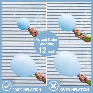 PartyWoo Baby Blue Balloons 100 pcs Different Sizes of 18 12 10 5 Inch Light Pastel Sky Aqua Blue Balloon Arch Kit Garland for Graduation Baby Shower Gender Reveal Party Decorations Blue-Q13 - Image 3